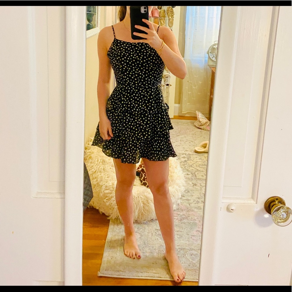 Ruffle tier hem mini dress!